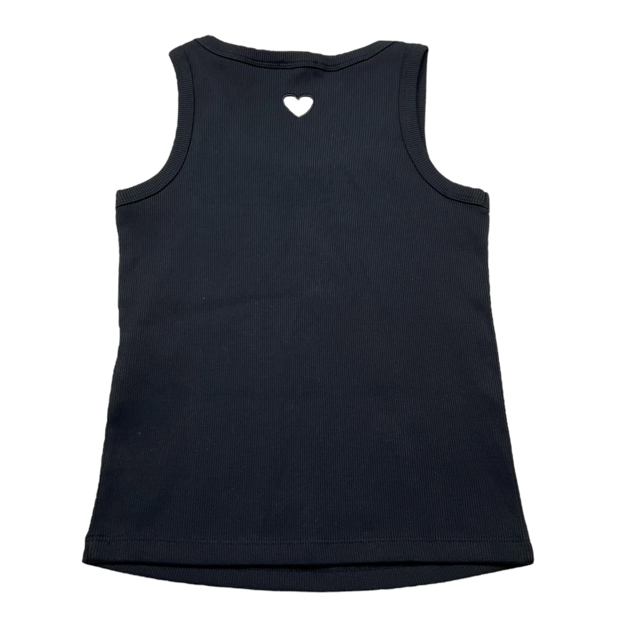 Liu Jo Canotta Tinta Unita con Traforo A Forma di Cuore per Bambina GA5199 NERO LIU JO 