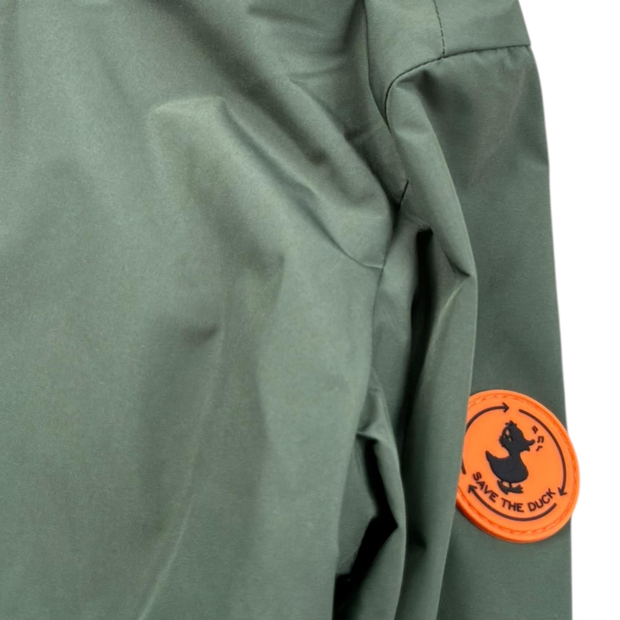 Save The Duck Giubbino Tinta Unita con Zip E Cappuccio per Neonato J30036X VERDE SAVE THE DUCK 