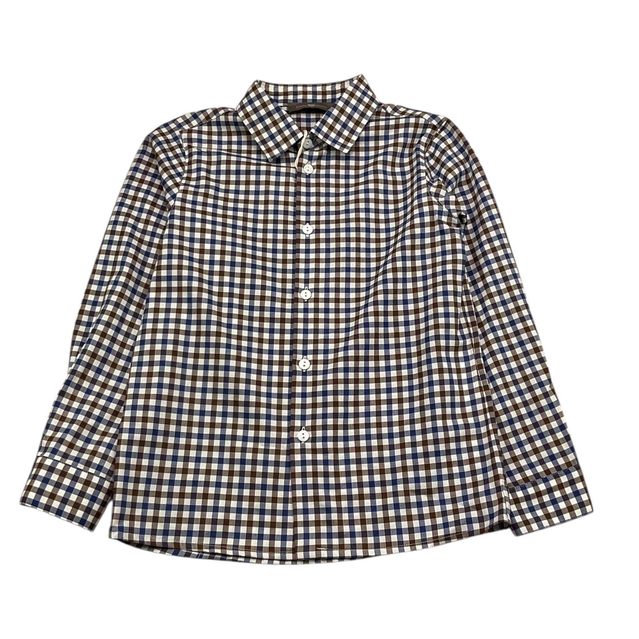 LITTLE BEAR camicia tinta unita con fantasia a quadrettini Bianco per Bambino 7221J BIANCO LITTLE BEAR 