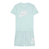 Nike Completo 2 Pezzi T-Shirt-Bermuda Tinta Unita per Neonato 86L596NX AZZURRO NIKE 