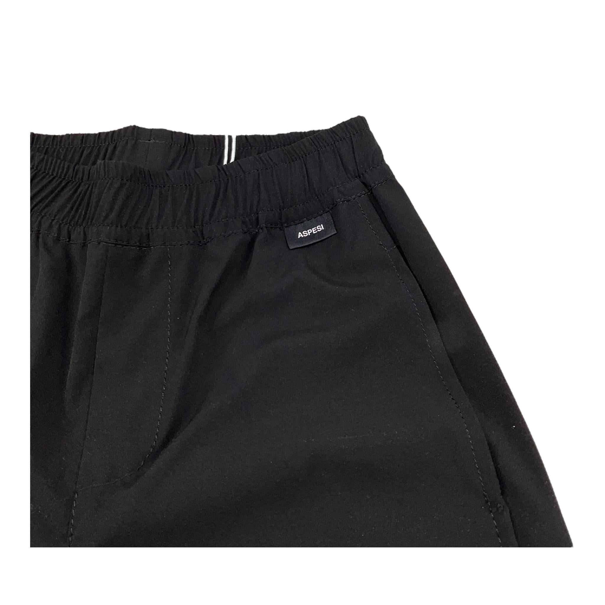Aspesi Pantalone Tinta Unita con Elastico In Vita per Bambino S25264PLN0105 NERO ASPESI 