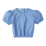 Sarabanda Top Tinta Unita Traforato per Bambina 0B357X AZZURRO SARABANDA 