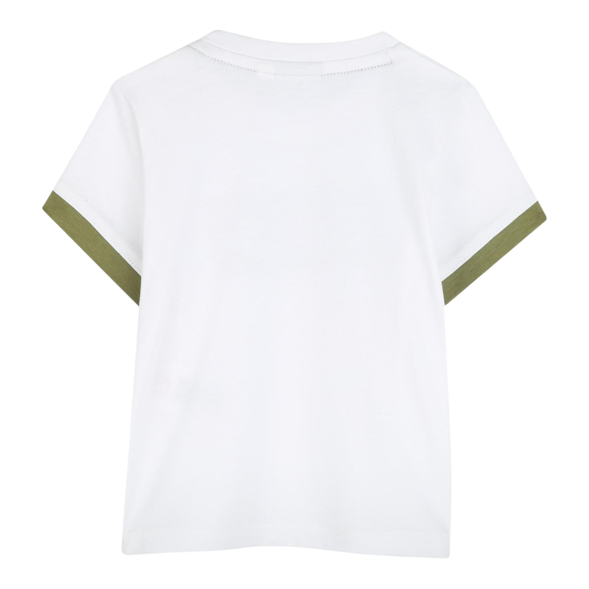 Boss T-Shirt Girocollo Tinta Unita con Stampa Logo per Neonato J52109 BIANCO BOSS 