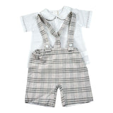Malvi & Co Completo 2 Pezzi Camicia-Salpette Bianco per Neonato S24I130STLQ BIANCO MALVI & CO 