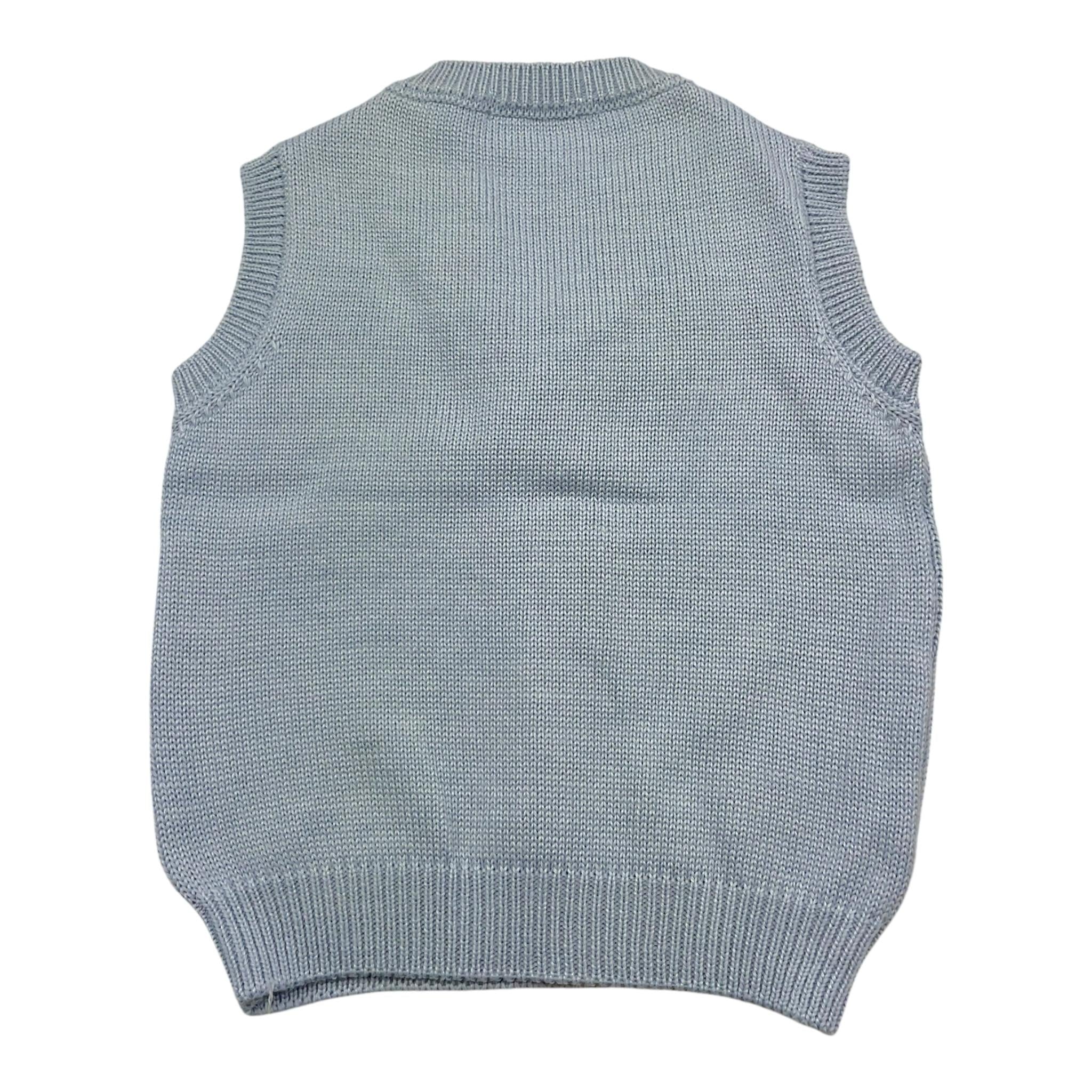 BARCELLINO gilet tinta unita con trecce Azzurro per Neonato 105608 AZZURRO BARCELLINO 