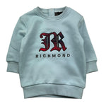 JOHN RICHMOND felpa girocollo tinta unita con stampa Azzurro per Neonato RIA25034FE AZZURRO JOHN RICHMOND 