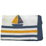 MARLU' coperta tinta unita con stampa e fantasia a righe Bianco per Neonato EF6180 BIANCO MARLU' 