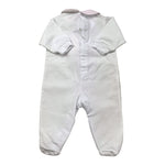 La Sartoria Dei Piccoli Tutina Tinta Unita Traforta per Neonata LTB3091 BIANCO LA SARTORIA DEI PICCOLI 