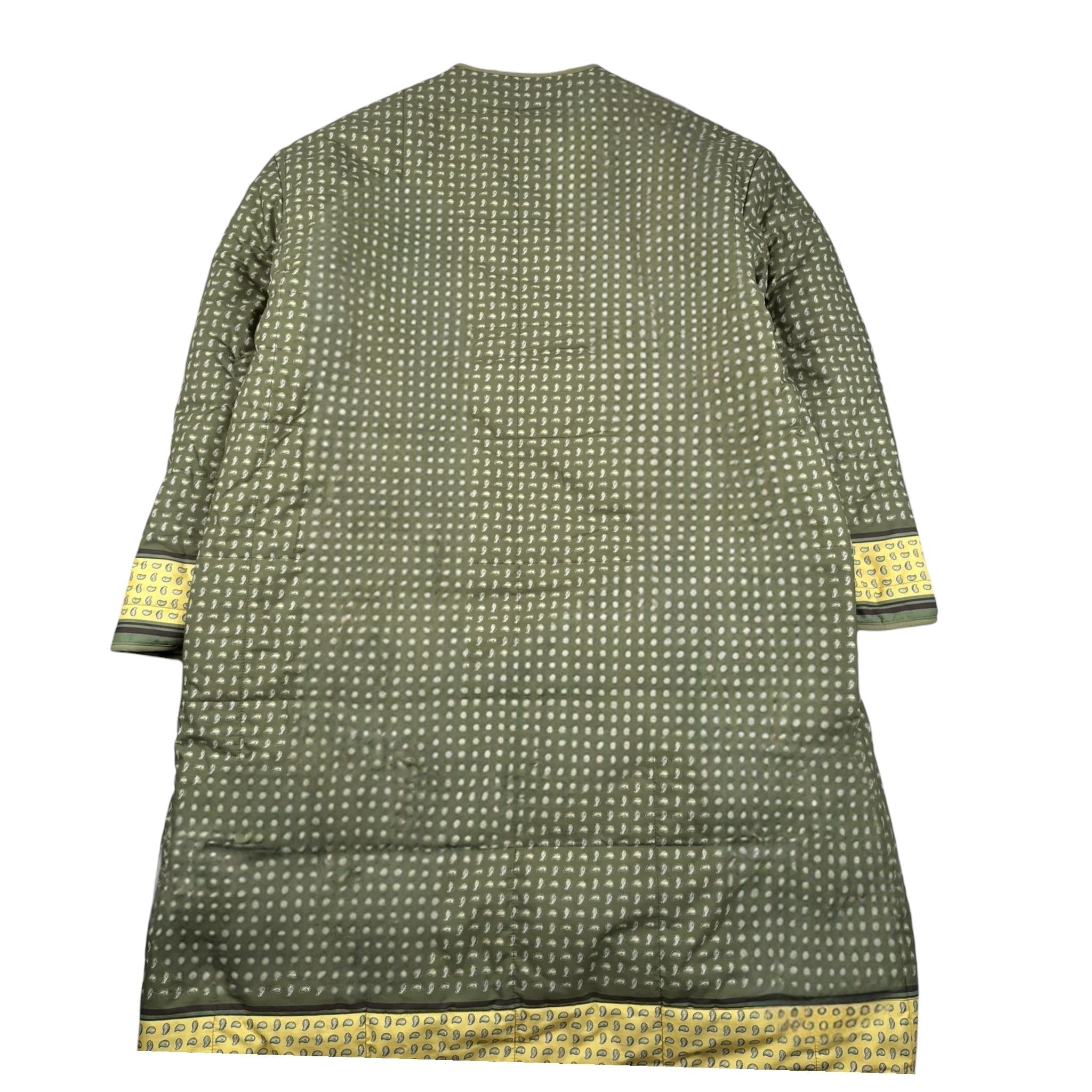 Etro Cappotto Tinta Unita Stampa Fantasia per Bambina GW2A27 VERDE ETRO 