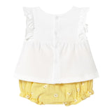 Mayoral Completo 2 Pezzi Canotta-Culotte per Neonata 1255 BIANCO/GIALLO MAYORAL 