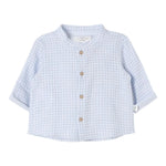 TEDDY E MINOU camicia manica lujnga collo coreano fantasia qaudri Azzurro per Neonato I24CI001G0000 AZZURRO TEDDY E MINOU 