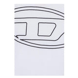 Diesel T-Shirt Girocollo Tinta Unita con Logo per Bambino J02276X BIANCO DIESEL 