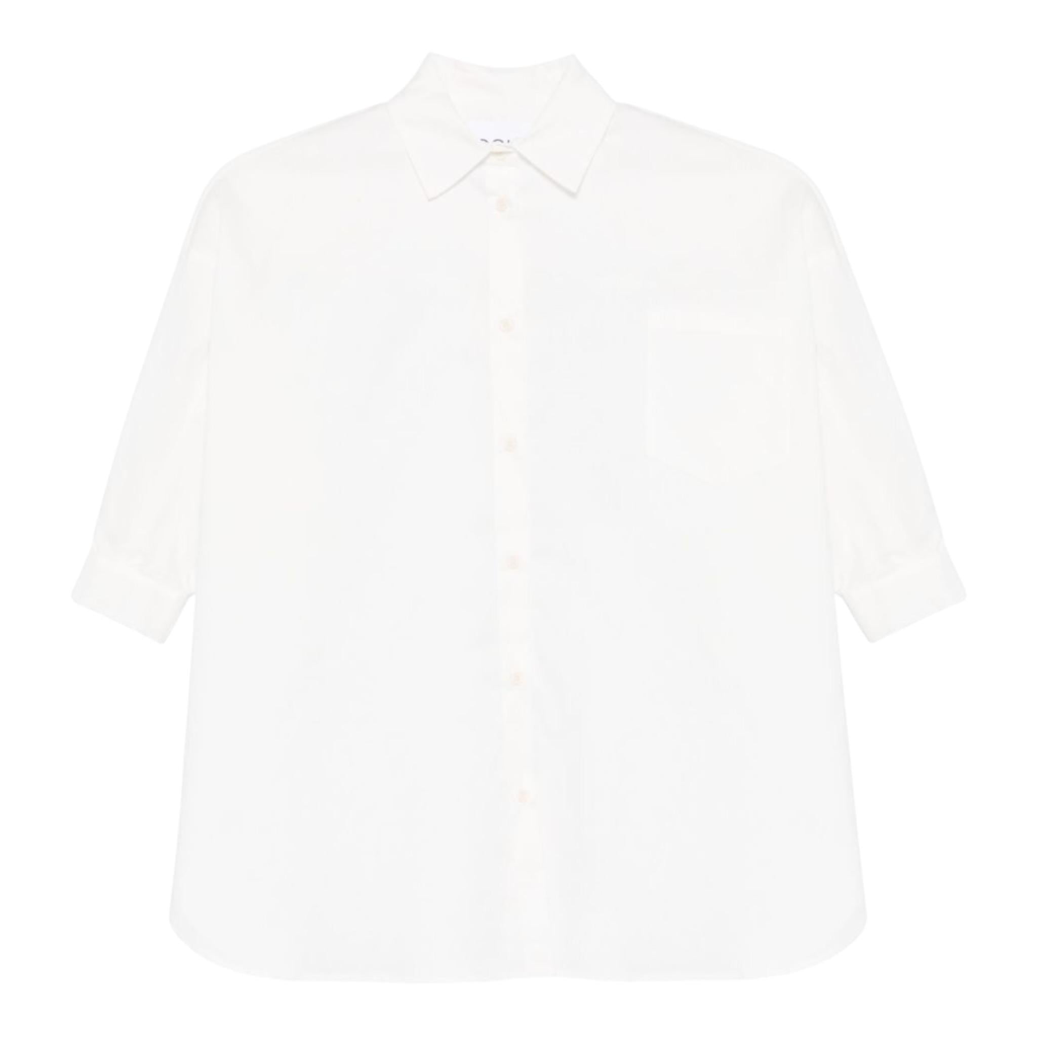 Dou Dou Camicia Tinta Unita Manica Lunga per Bambina DW1A20XXX BIANCO DOU DOU 