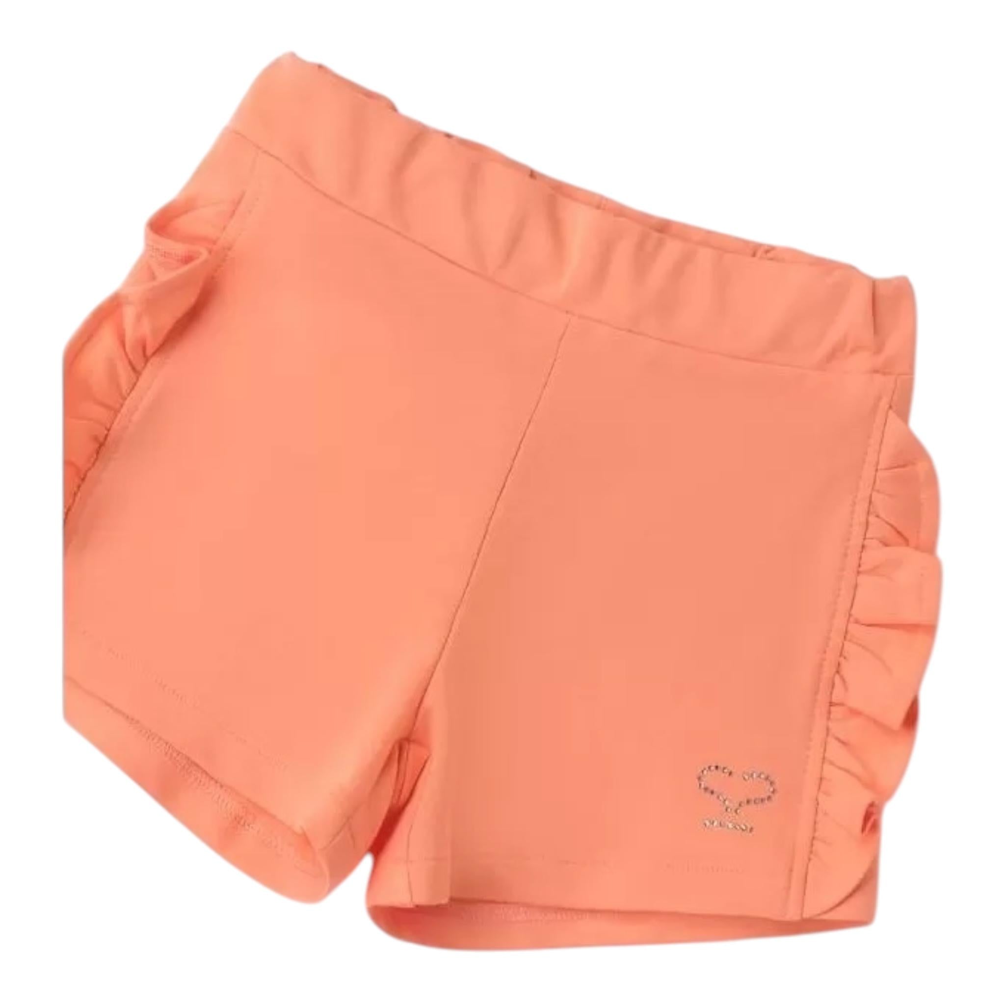 Sarabanda Short Tinta Unita con Elastico In Vita per Bambina 0B330 PESCA SARABANDA 