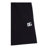 Dolce & Gabbana Bermuda In Tuta Tinta Unita con Logo per Bambino L4J1U6 BLU DOLCE & GABBANA 