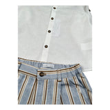 Barcellino Completo 2 Pezzi Camicia-Bermuda per Neonato 120110N BIANCO BARCELLINO 