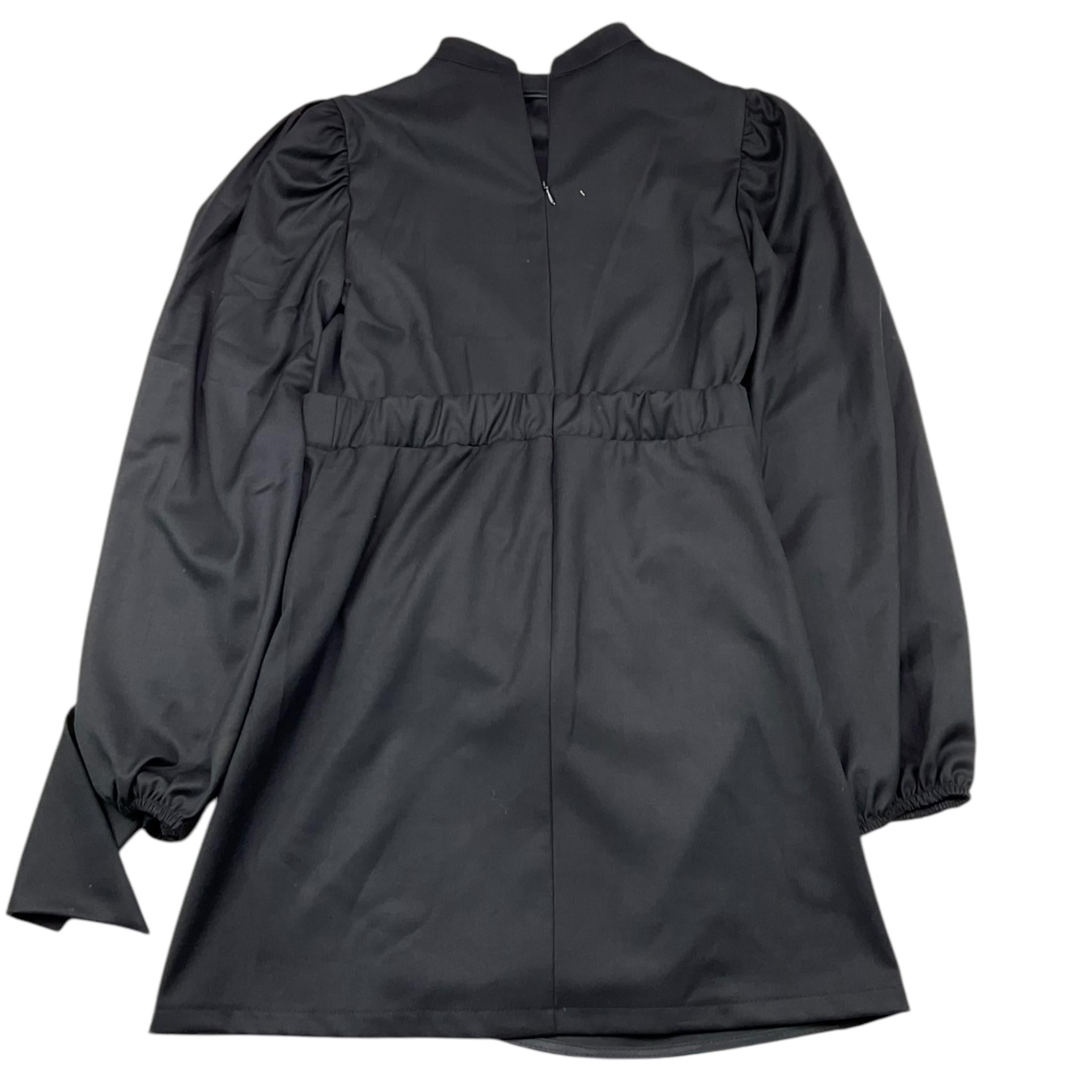 NAIDA abito manica lunga tinta unita cn cintura Nero per Bambina NAAB278 NERO NAIDA 