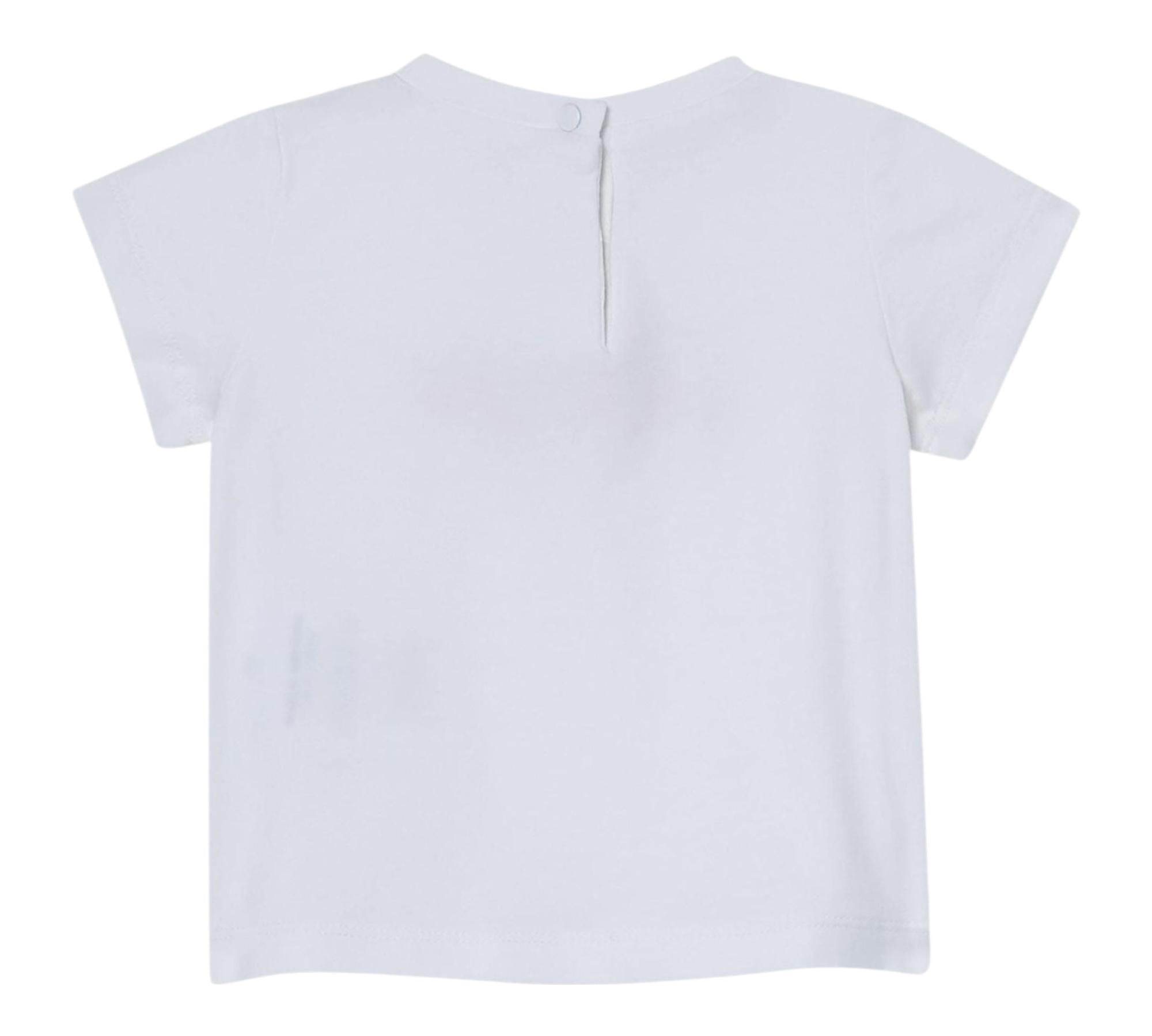 Liu Jo T-Shirt Girocollo Tinta Unita con Brillantini per Neonata HA5037X BIANCO LIU JO 