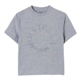 Stella Mccartney T-Shirt Girocollo Tinta Unita con Stampa per Bambino TV8P41 GRIGIO STELLA McCARTNEY 