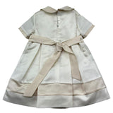 Le Bebe Abito Mezza Manica Tinta Unita con Profili In Contrasto per Neonata LBG1042 AVORIO LE BEBE 