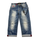 Icon Jeans Tinta Unita con Girovita Regolabile per Bambino IBDT00450 BLU ICON 