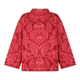 ETRO maglia tinta unita mezzo collo con fantasia Rosso per Bambina GV2A77 ROSSO ETRO 