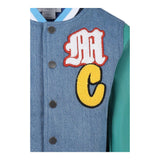 Stella Mccartney Giubbino In Denim Tinta Unita con Maniche In Contrasto per Bambino TW2P77 BLU STELLA McCARTNEY 