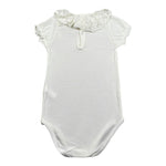 Calamaro Body Mezza Manica Tinta Unita con Colletto per Neonata 19109 PANNA CALAMARO 