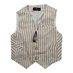 Manuel & Frank Gilet Tinta Unita con Bottoni E Fantasia A Righe per Neonato MF5155N BEIGE MANUEL & FRANK 