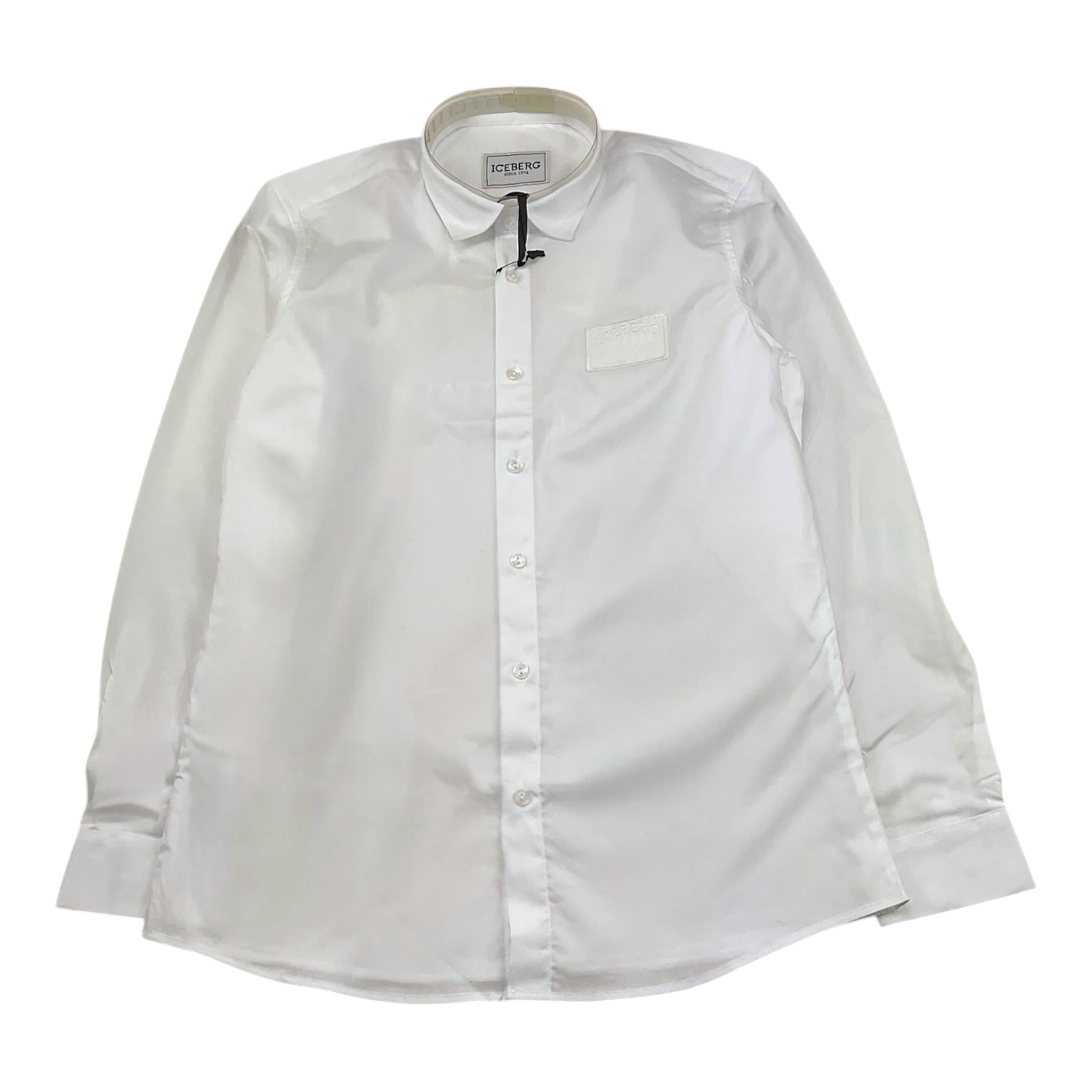 Iceberg Camicia Tinta Unita Manica Lunga per Bambino CMICE5103J BIANCO ICEBERG 
