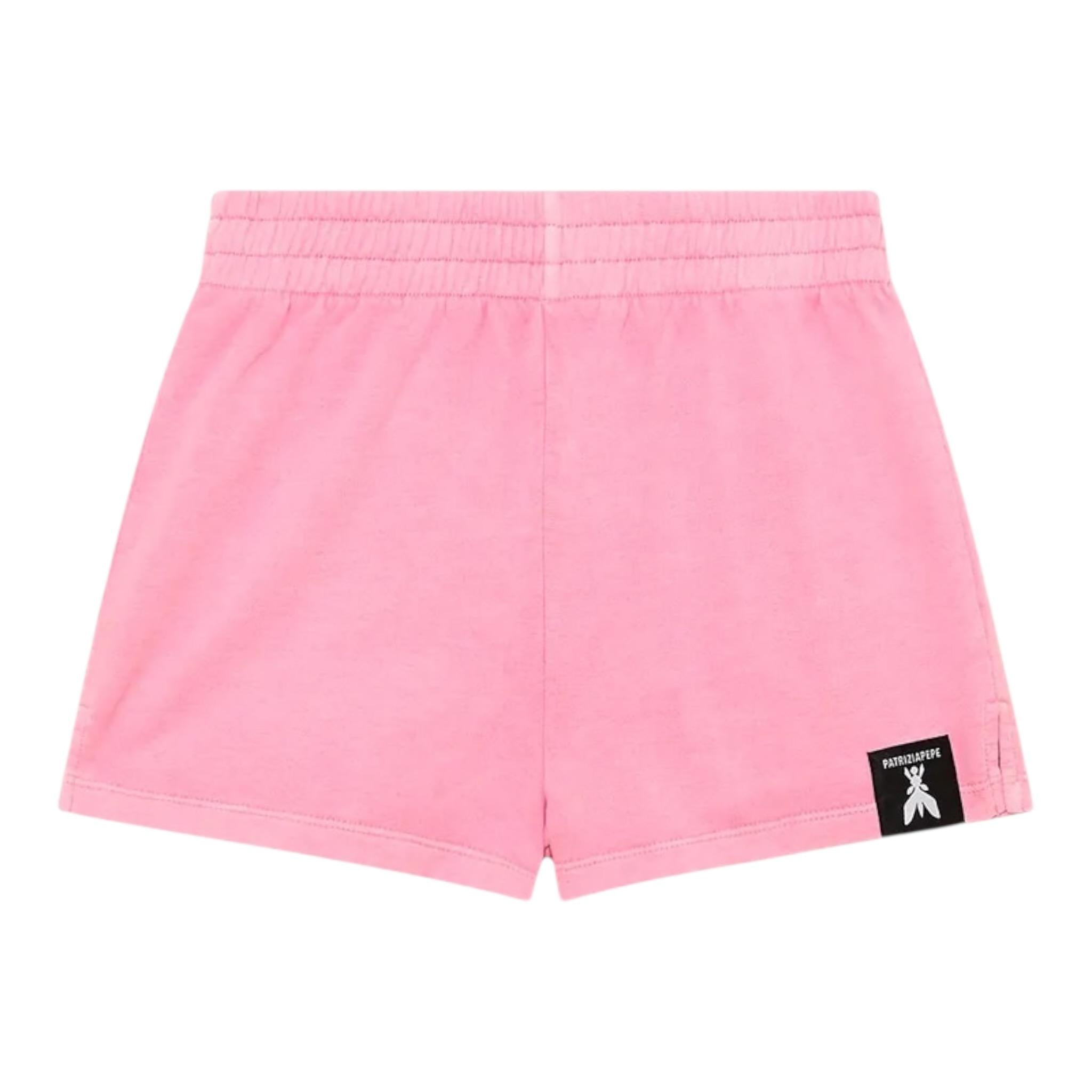 Patrizia Pepe Short Felpa Tinta Unita per Bambina 7P0346 ROSA PATRIZIA PEPE 
