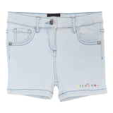 John Richmond Short In Denim Tinta Unita con Logo per Neonata RIP25031SHXX AZZURRO JOHN RICHMOND 