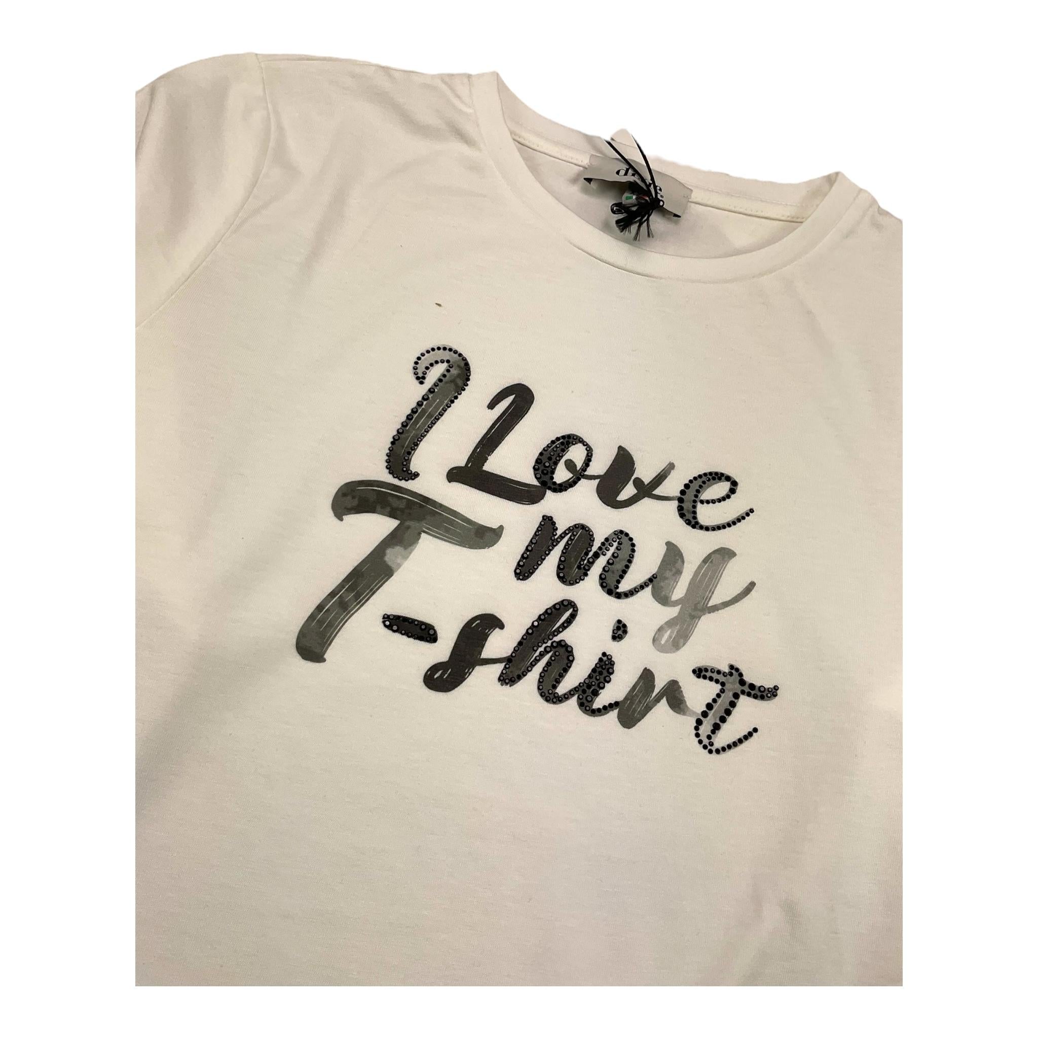 DIXIE shirt girocollo tinta unita con stampa in contrasto Bianco per Bambina LB41030G56 BIANCO DIXIE 