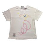 DIADORA t-shirt girocollo tinta unita stampa looney tunes Bianco per Bambina 502180951 BIANCO DIADORA 