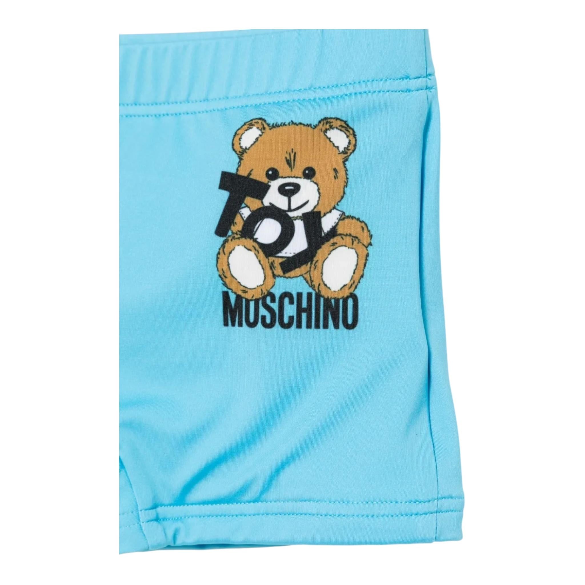 Moschino Costume Tinta Unita con Logo per Bambino MZL006J AZZURRO MOSCHINO 