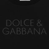Dolce & Gabbana T-Shirt Girocollo Tinta Unita con Logo per Bambina JNDK NERO DOLCE & GABBANA 