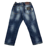 PATRIOT jeans tinta unita con strappi Blu per Bambino PB4F2WPBK01 BLU PATRIOT 