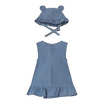 Mayoral Set Abito In Denim-Cappello per Neonata 1871 BLU MAYORAL 