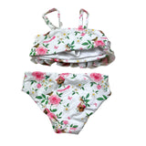 Monnalisa Costume 2 Pezzi Fascia-Slip con Fantasia per Neonata 39C041 BIANCO MONNALISA 