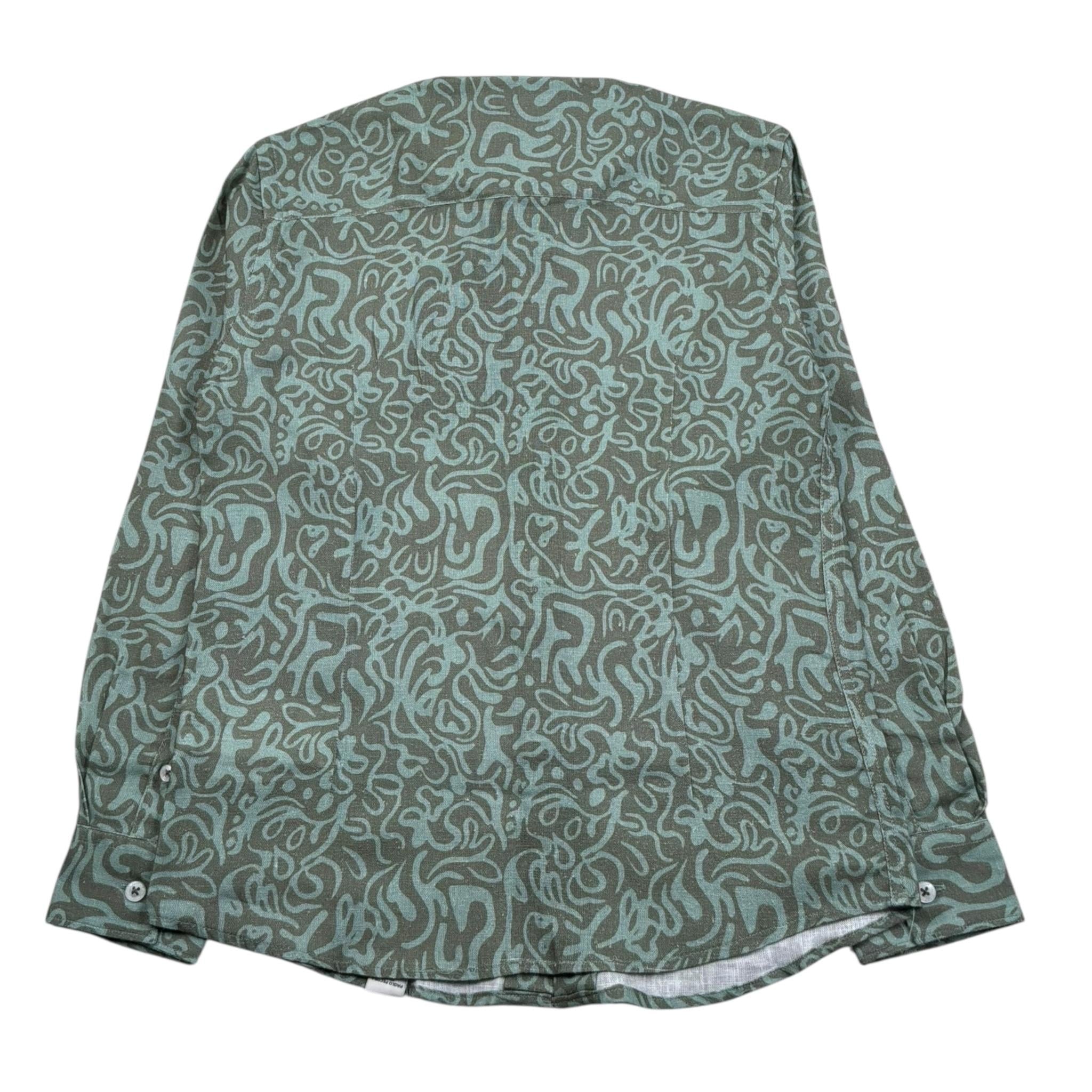 Paolo Pecora Camicia Manica Lunga Stampa Fantasia per Bambino PP4033 VERDE PAOLO PECORA 