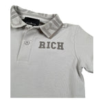 John Richmond Polo Mezza Manica Tinta Unita per Bambino RBP26030PO GRIGIO JOHN RICHMOND 