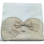 Le Bebe Coperta Tinta Unita con Ricami per Neonata LBG6332 BIANCO LE BEBE 