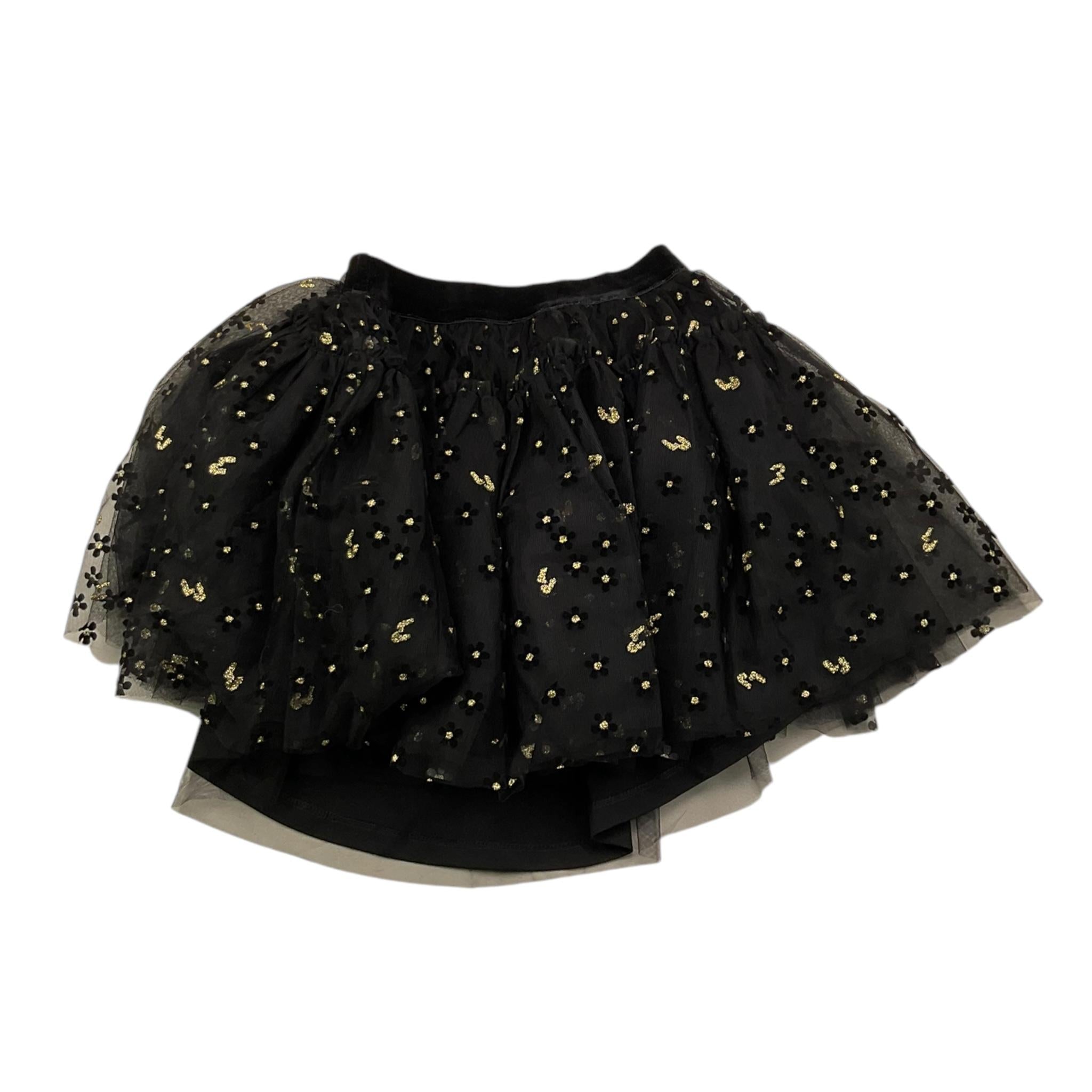 LIU JO gonna tinta unita fantasia floreale Nero per Bambina KF4104 NERO LIU JO 