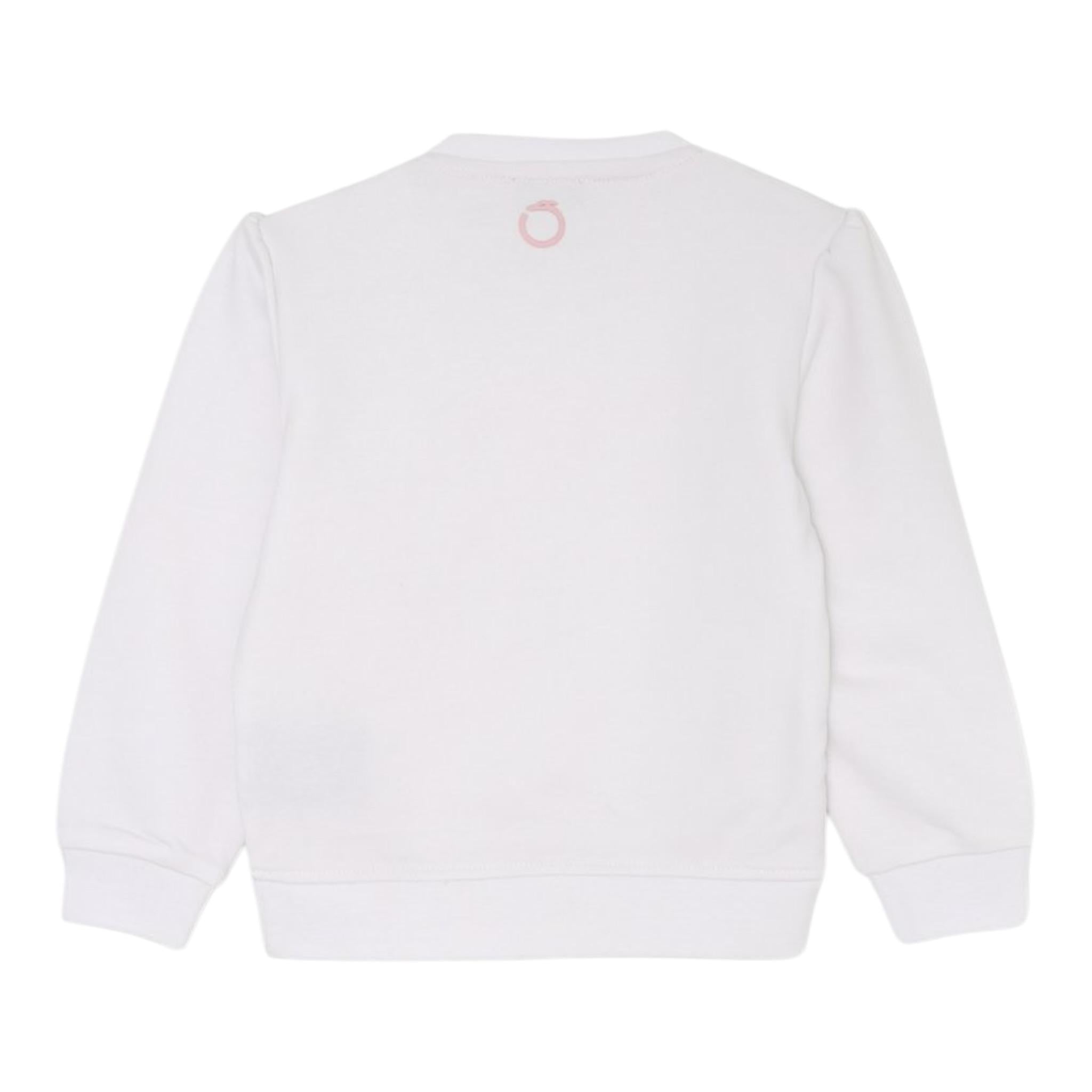 Trussardi Felpa Chiusa Girocollo Tinta Unita con Logo per Neonata TIP25008FE BIANCO TRUSSARDI 