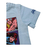Saint Barth T-Shirt Girocollo Tinta Unita con Stampa Marvel per Bambino TSH000103434 AZZURRO SAINT BARTH 