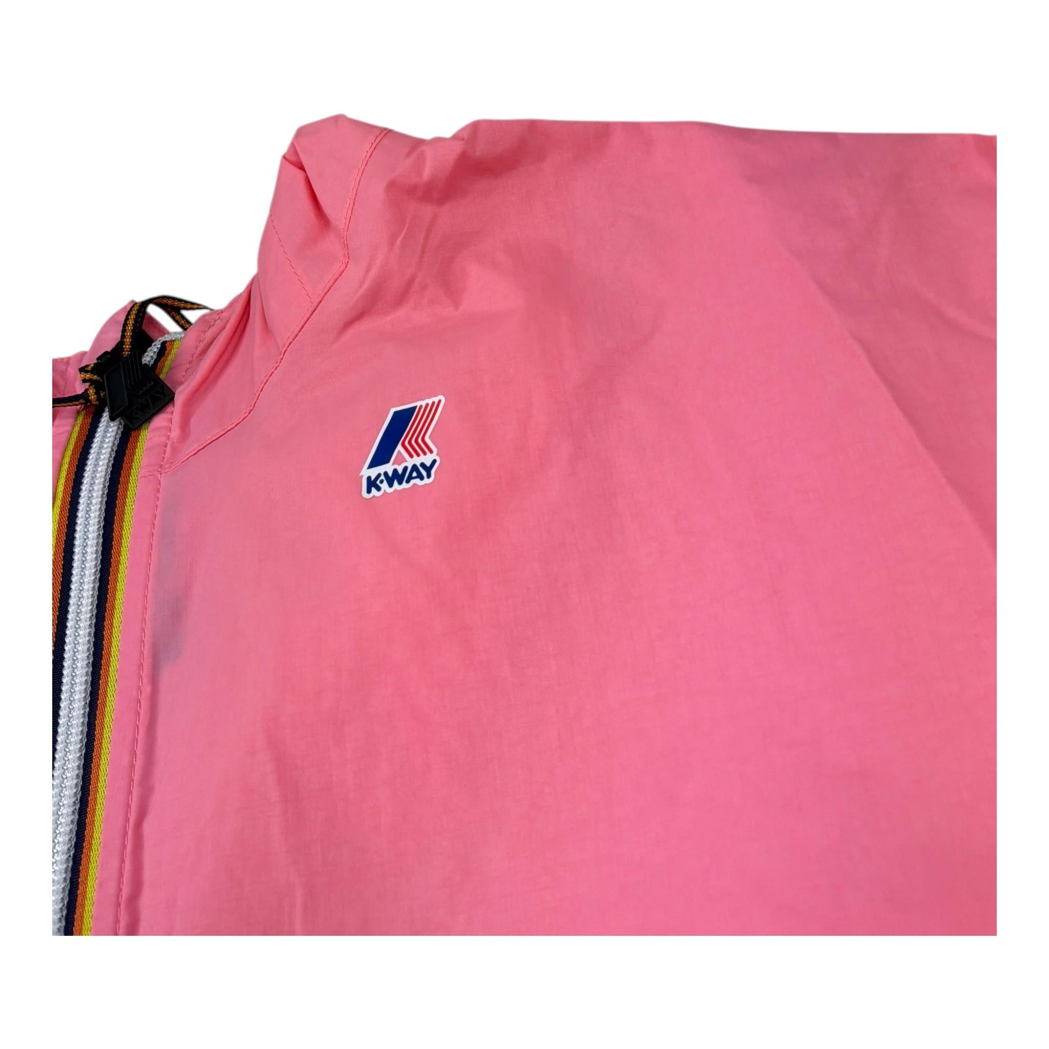 K-Way Mantella Tinta Unita con Zip E Cappuccio per Bambina K2148QWW ROSA K-WAY 