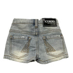 Iceberg Bermuda In Denim Tinta Unita con Girovita Regolabile per Neonato BMICE5100B AZZURRO ICEBERG 