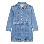 GUESS abito in denim tinta unita manica lunga Azzurro per Bambina J4YK26D4WF0 AZZURRO GUESS 