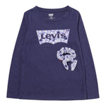 LEVI'S shirt girocollo tinta unita con stampa in contrasto ed elastico per capelli Blu per Bambina 3EJ311 BLU LEVI'S 