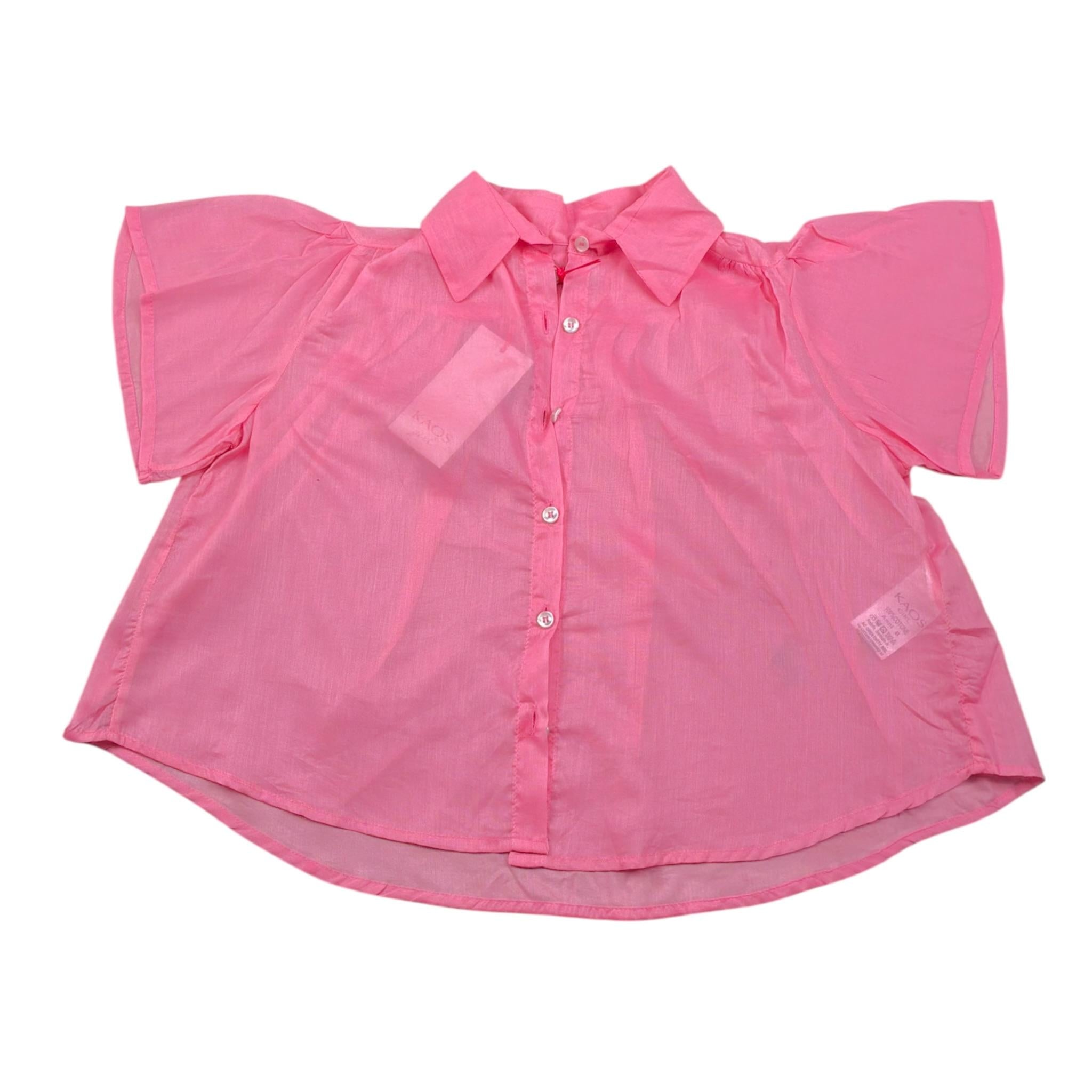 Kaos Camicia Tinta Unita per Bambina KS166 ROSA KAOS 